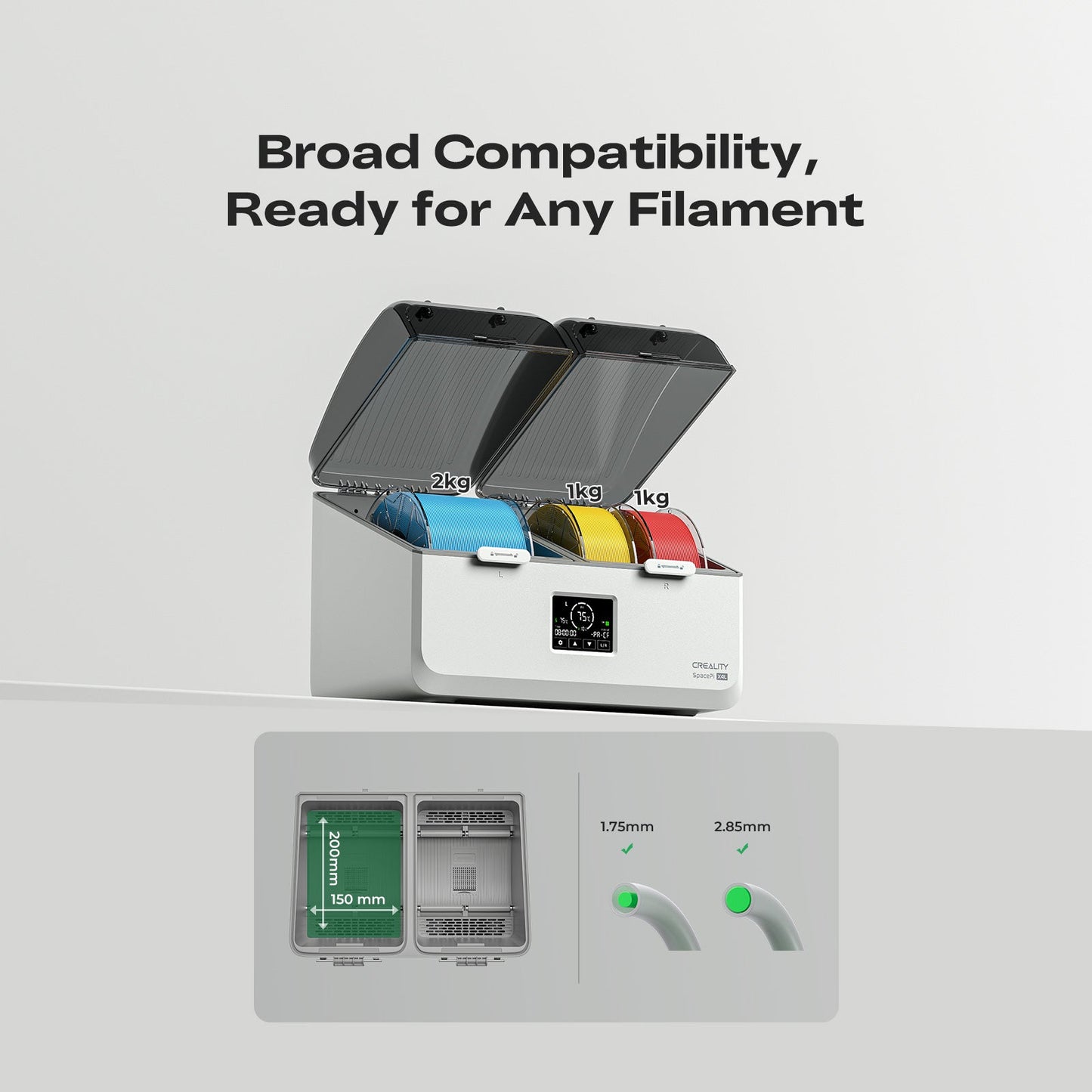 Creality SpacePi X4L Filament Dryer | 4-Spool Multi-Color Drying
