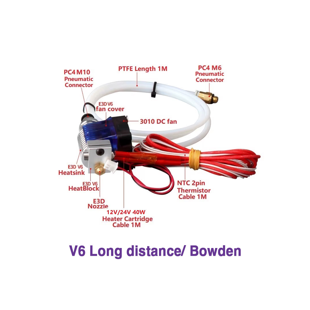 V6 Extruder Kit (Remote & Short-Range Options) - MakerParts 3D