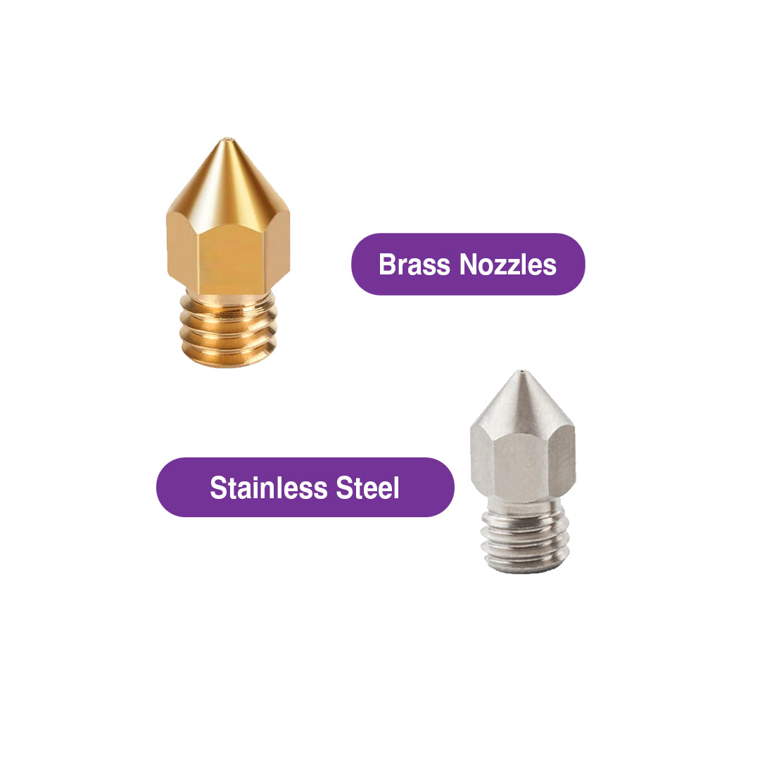 MK8 Brass & Stainless Steel Nozzle Set – 41PCS with Wrench & Plastic Box - MakerParts 3D
