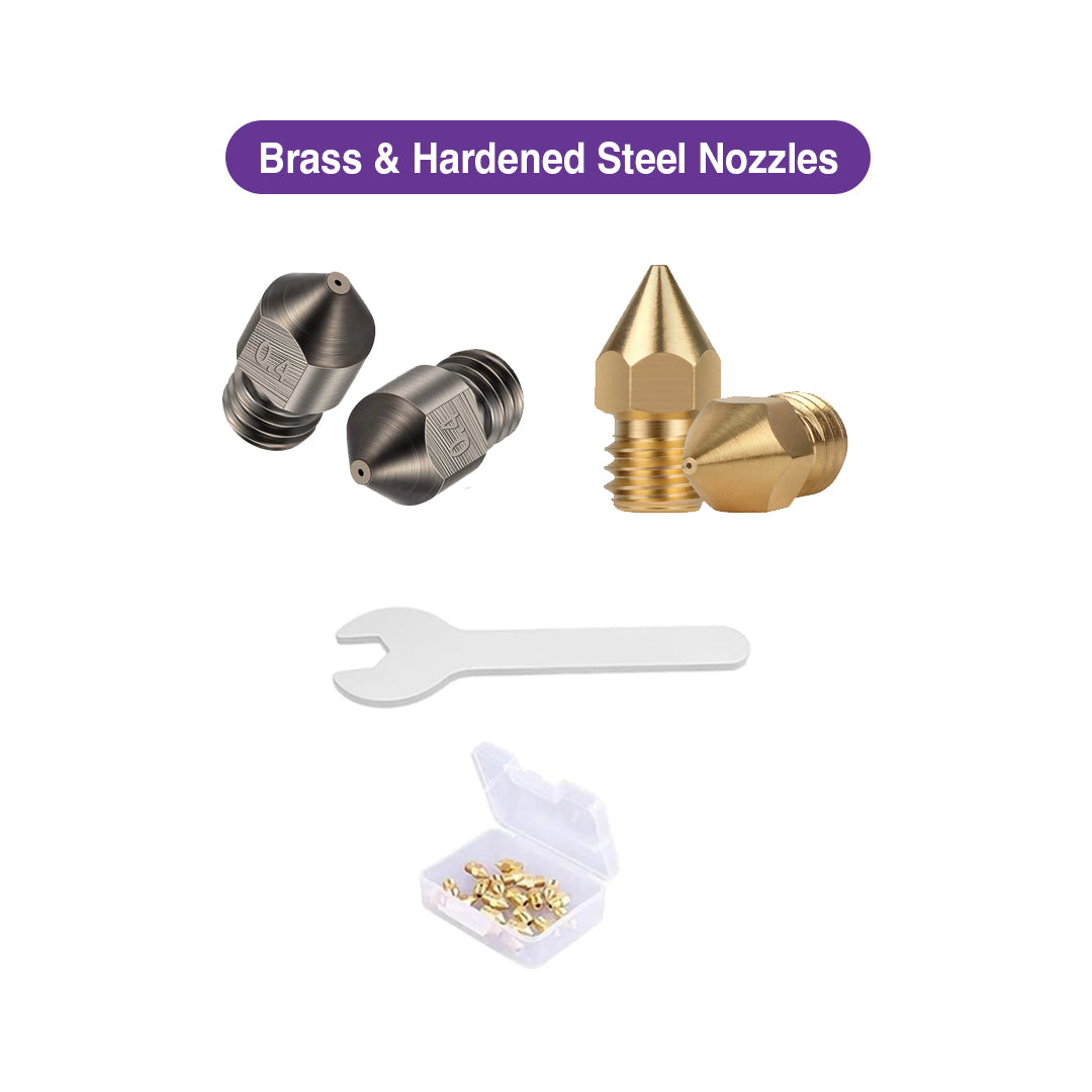 MK8 Nozzle Set – 31-Piece Kit (Brass & Hardened Steel) with Storage Box - MakerParts 3D