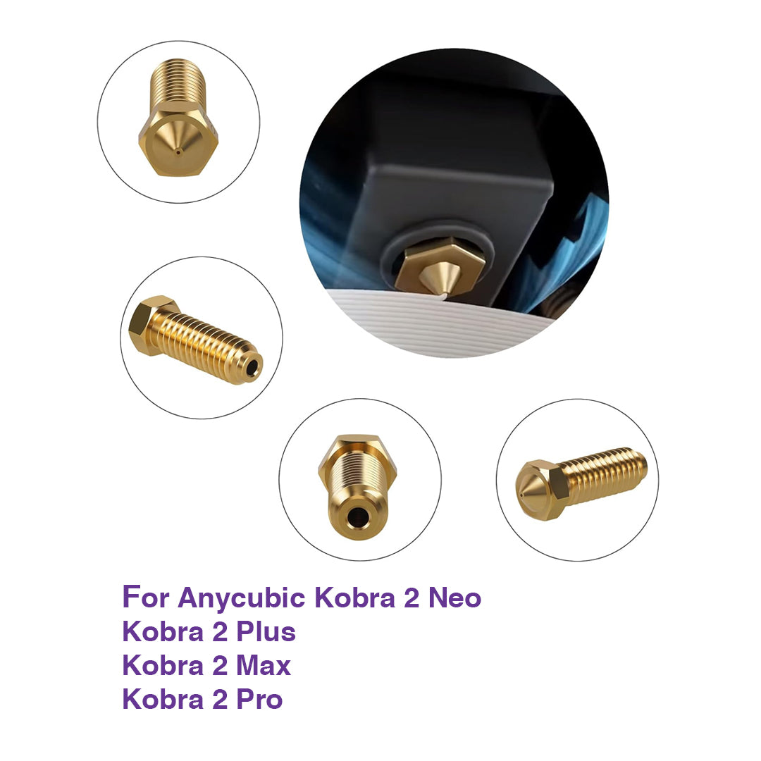 Brass Nozzles Kit with Tools for Anycubic Kobra 2 Series (34 Pcs) - MakerParts 3D