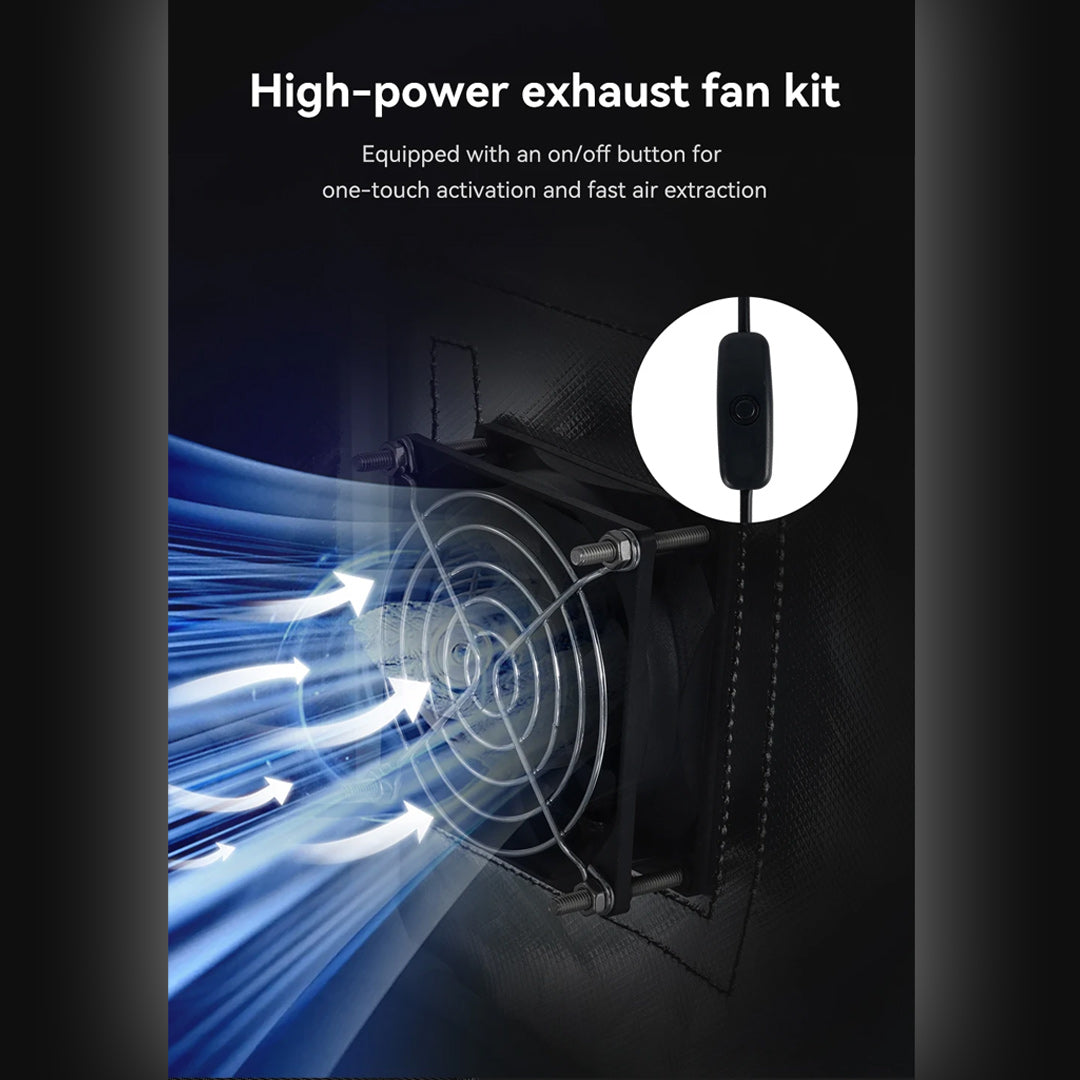 Enclosure with Exhaust Fan – Compatible with Most Brands