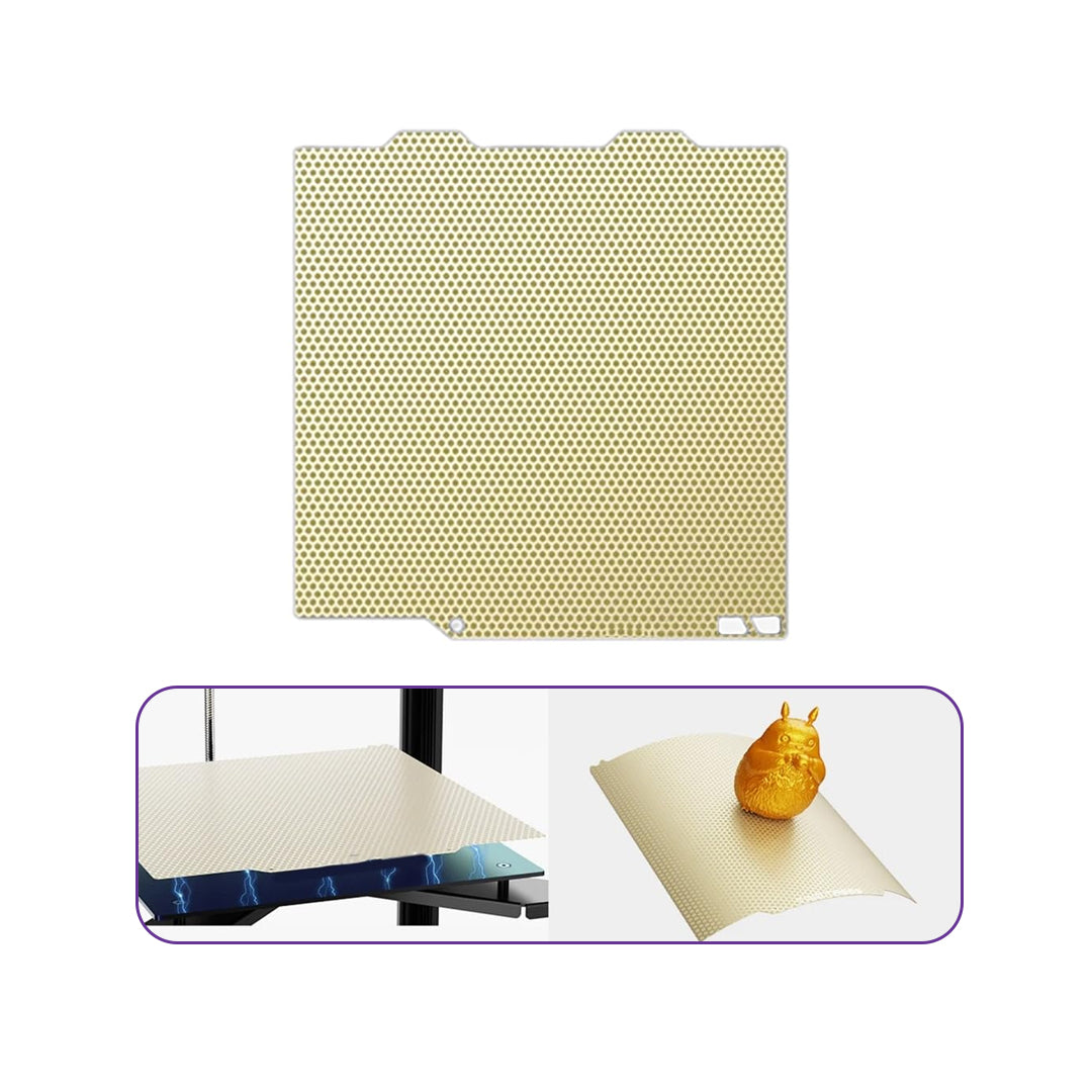 PEI Honeycomb Decal Film 310×315mm with Groove (Non-Magnetic) for K1 Max - MakerParts 3D