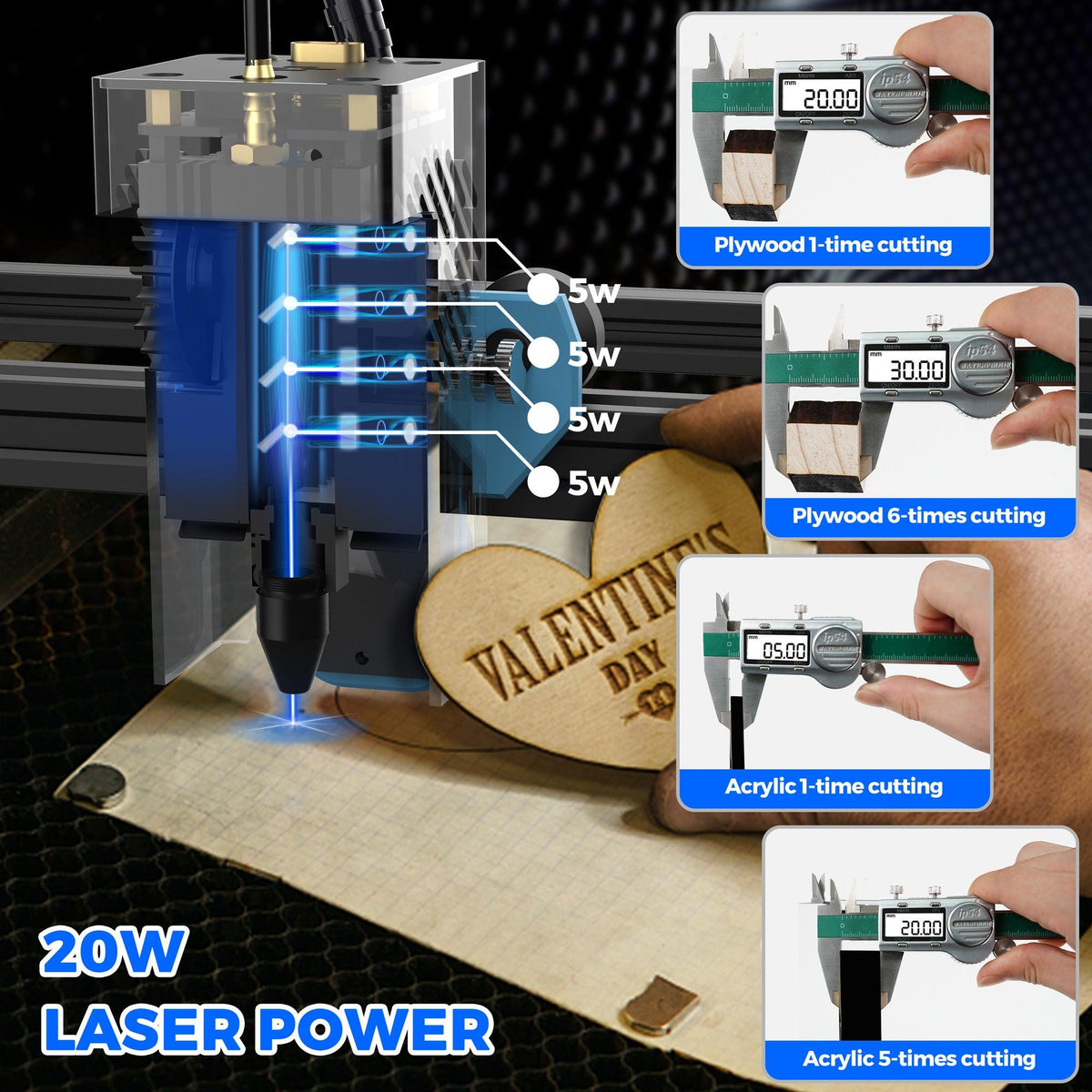 TwoTrees TTS-20 Pro 20W Laser Engraver & Cutter