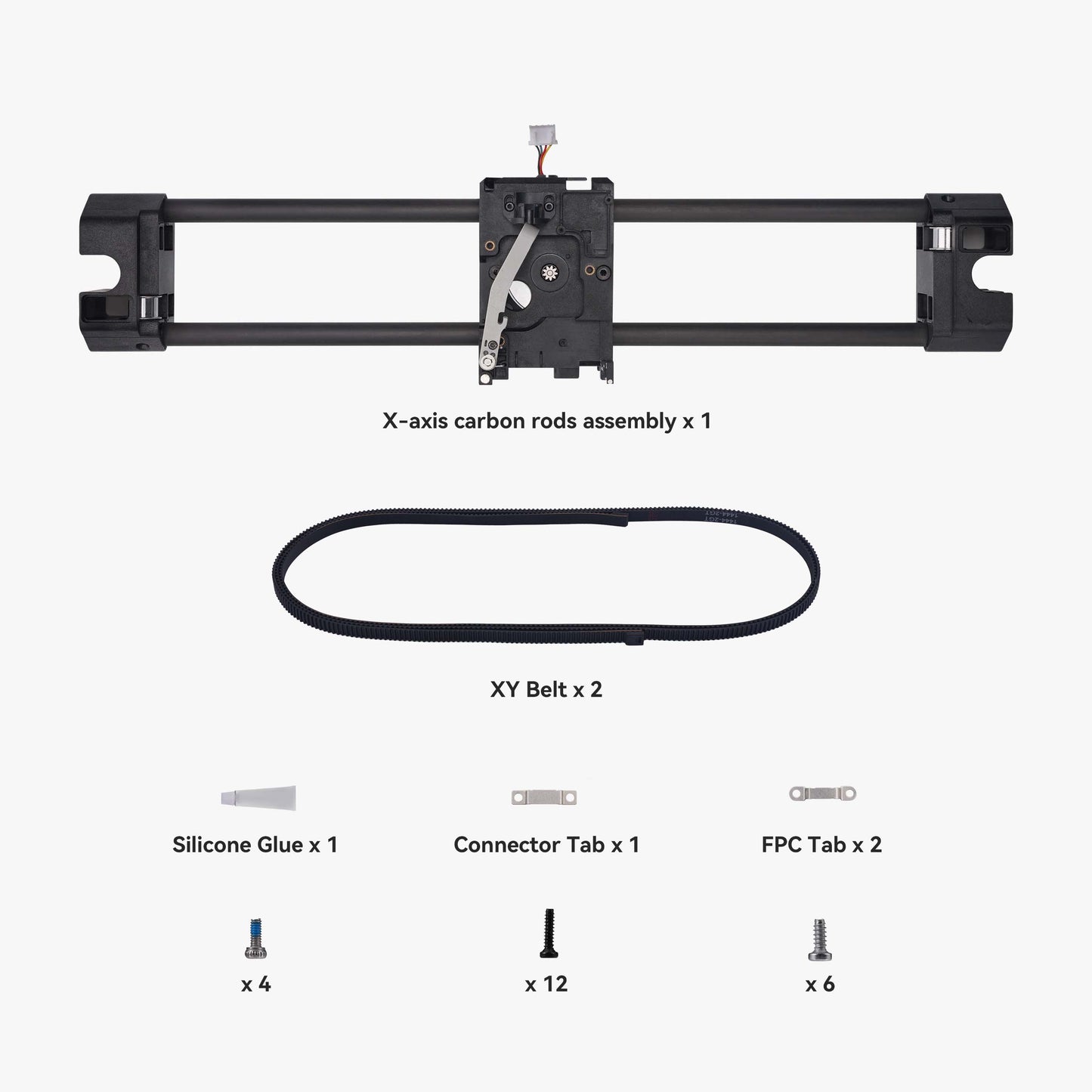 Bambu Lab X-Axis Carbon Rods Assembly for P1 / X1 Series - Official Replacement