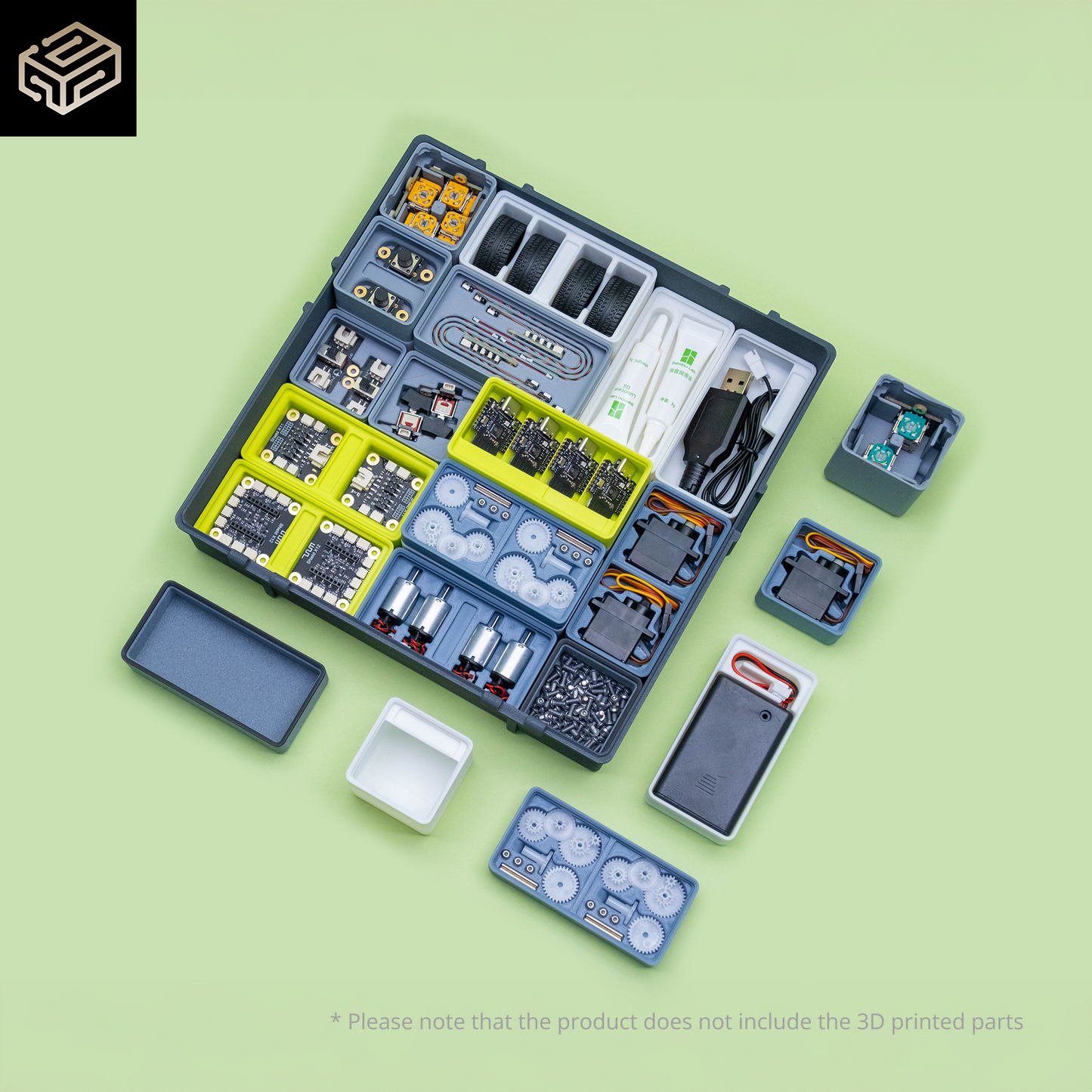 Bambu Lab Beginner CyberBrick Hardware DIY Kit ZK004 (1 Remote, 1 Car)