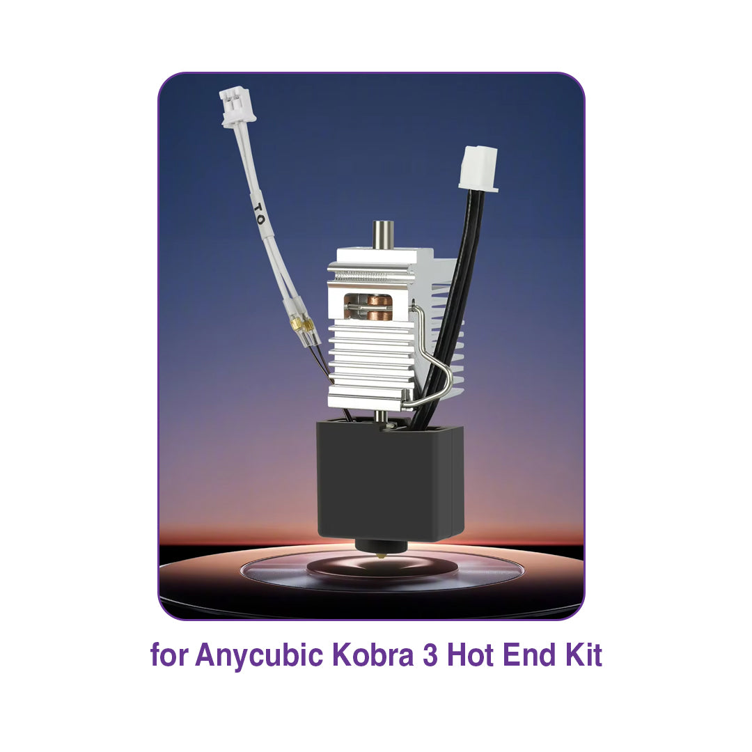 Bimetal Hotend Combo for Anycubic Kobra 3 (Hotend + 1 0.4mm Brass or Steel Nozzle) - MakerParts 3D