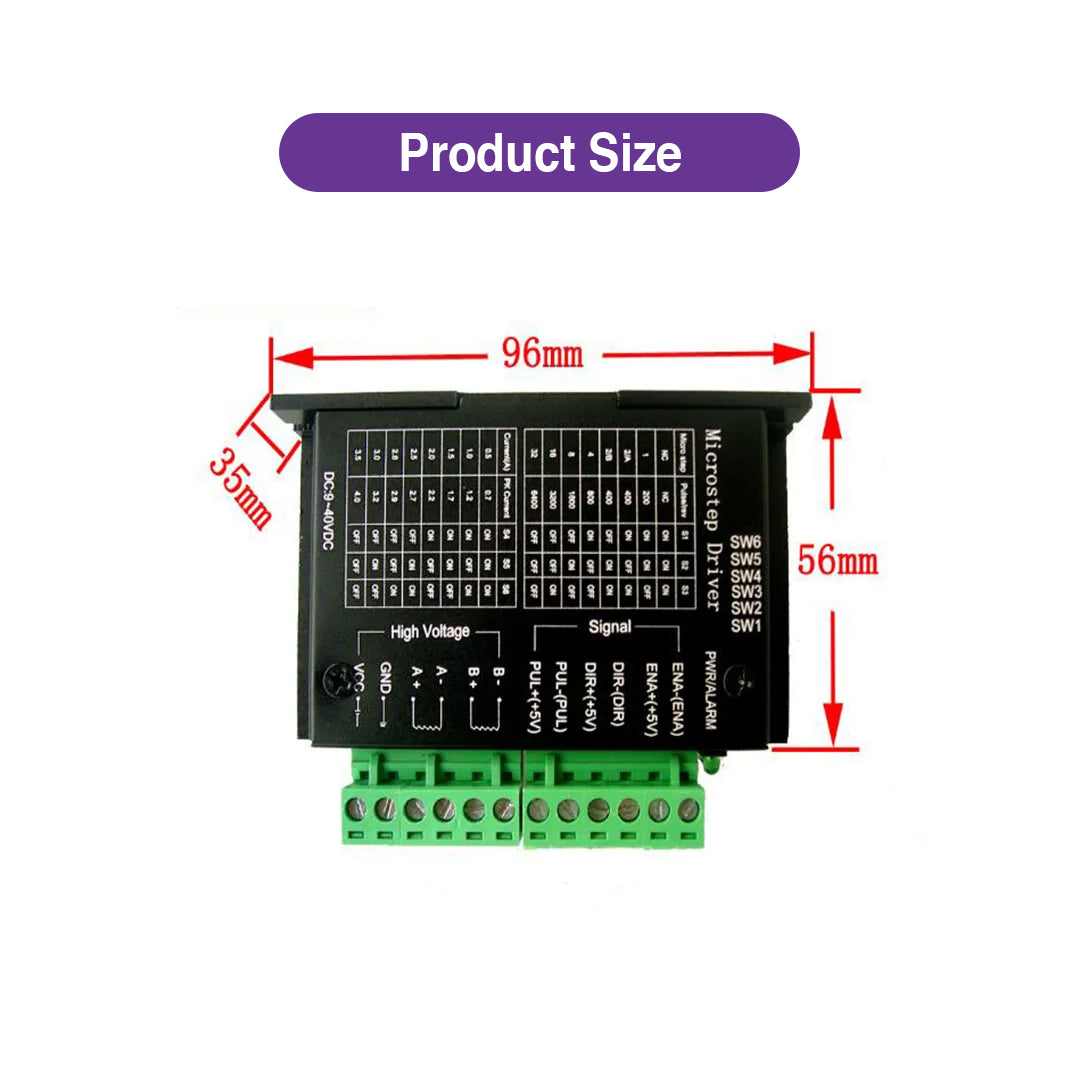 Single-Axis TB6600 Stepper Motor Driver Controller - MakerParts 3D