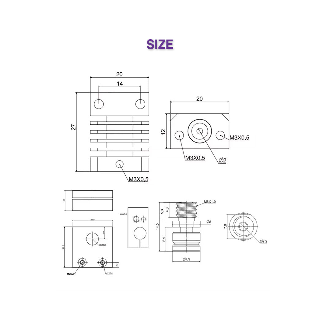 Upgrade Hotend Set for CR10 3D Printers