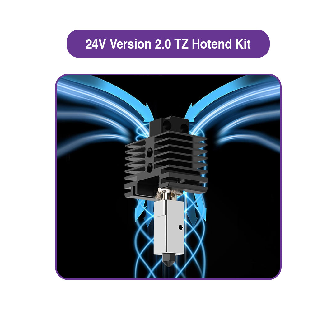 2.0 TZ Hotend Kit with Ceramic Heater and Thermistor for Bambu Lab P1P/P1S (24V)