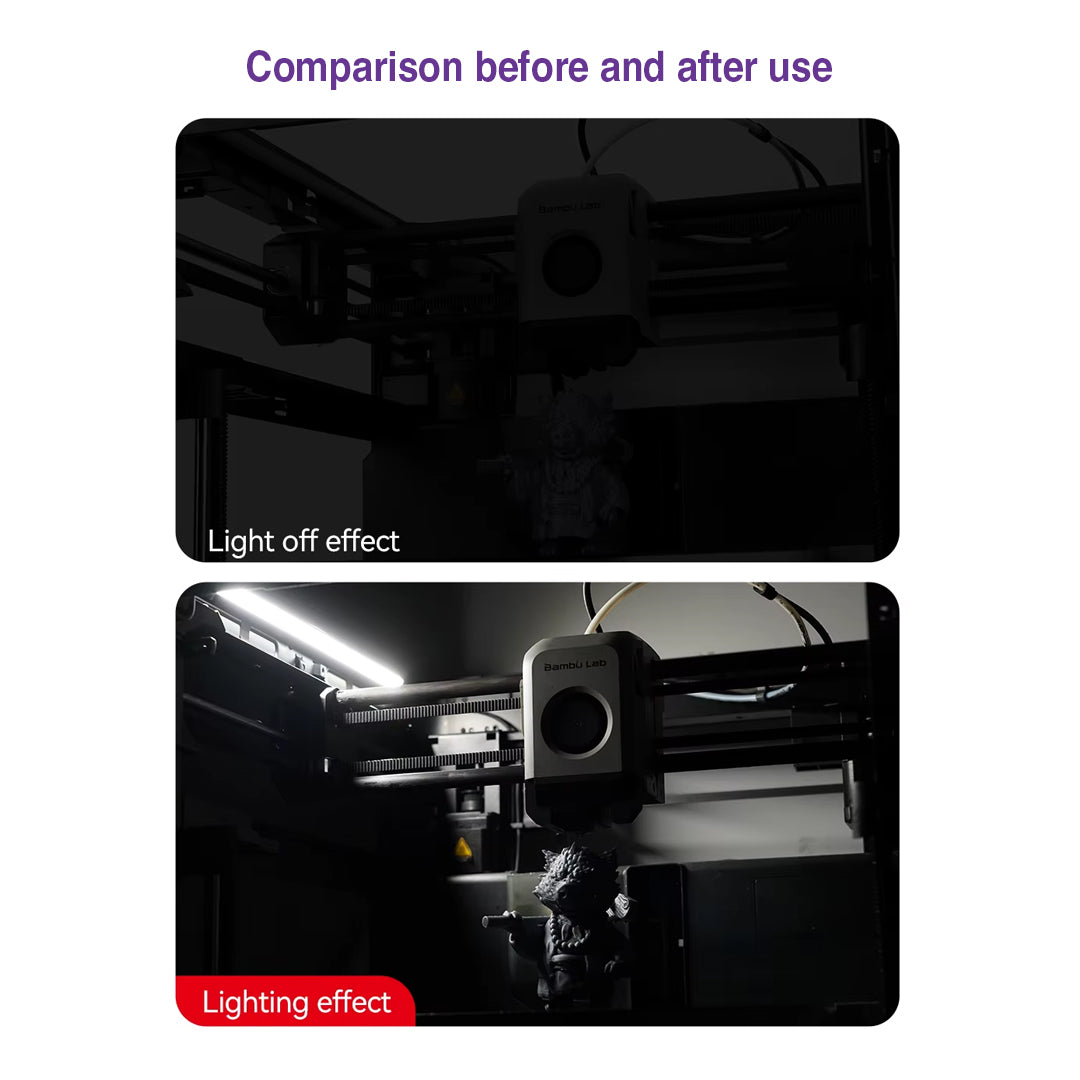 Magnetic LED Light Strip (270mm, 5V) for Bambu Lab P1/X1 - MakerParts 3D