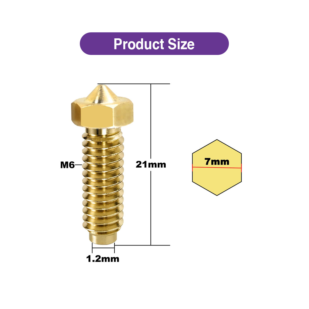 Brass Nozzle for Anycubic Kobra 2 Series (0.2 to 1.0mm) - MakerParts 3D