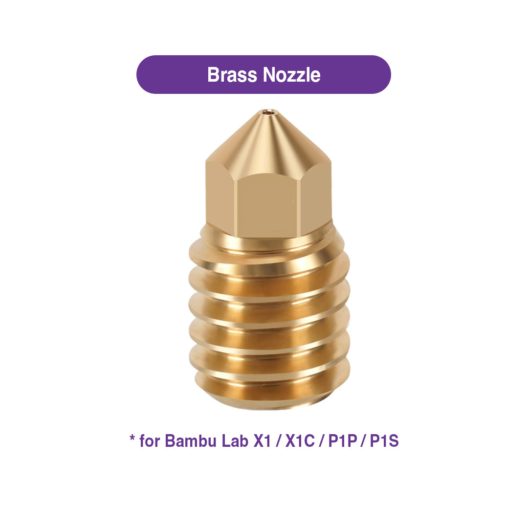Brass Nozzle for Bambu Lab X1 / X1C / P1P / P1S - (0.2 to 1.0mm) - MakerParts 3D