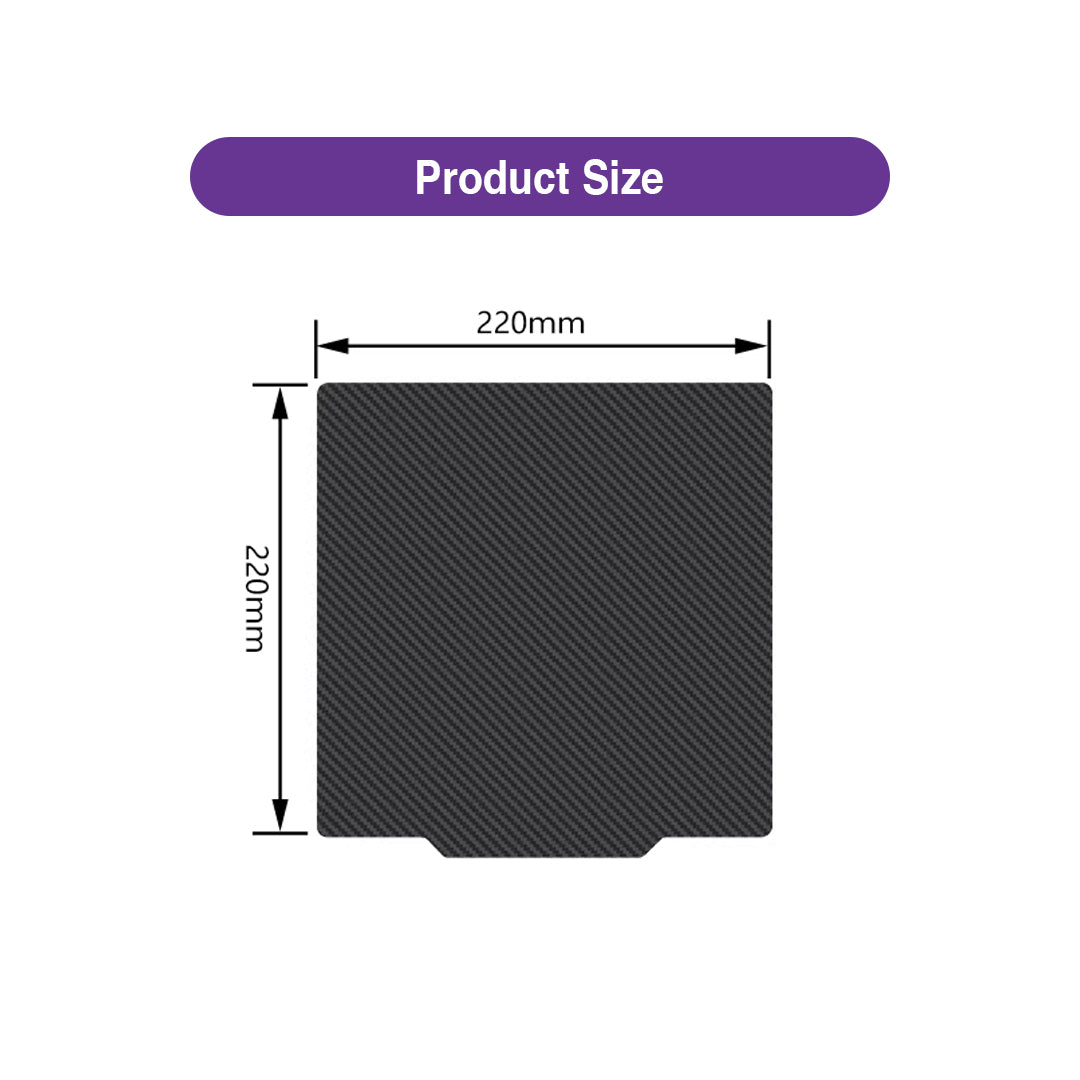 Double-Sided PEI Build Plate with Carbon Fiber Backing (Without Soft Magnetic Base)