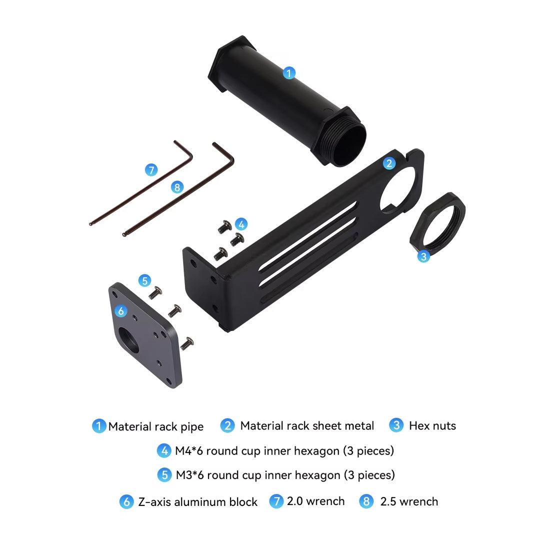 3D Printer Spool Rack for Bambu Lab A1 Mini – Upgrade DIY Filament Holder with Rotatable Bearing Bracket - MakerParts 3D