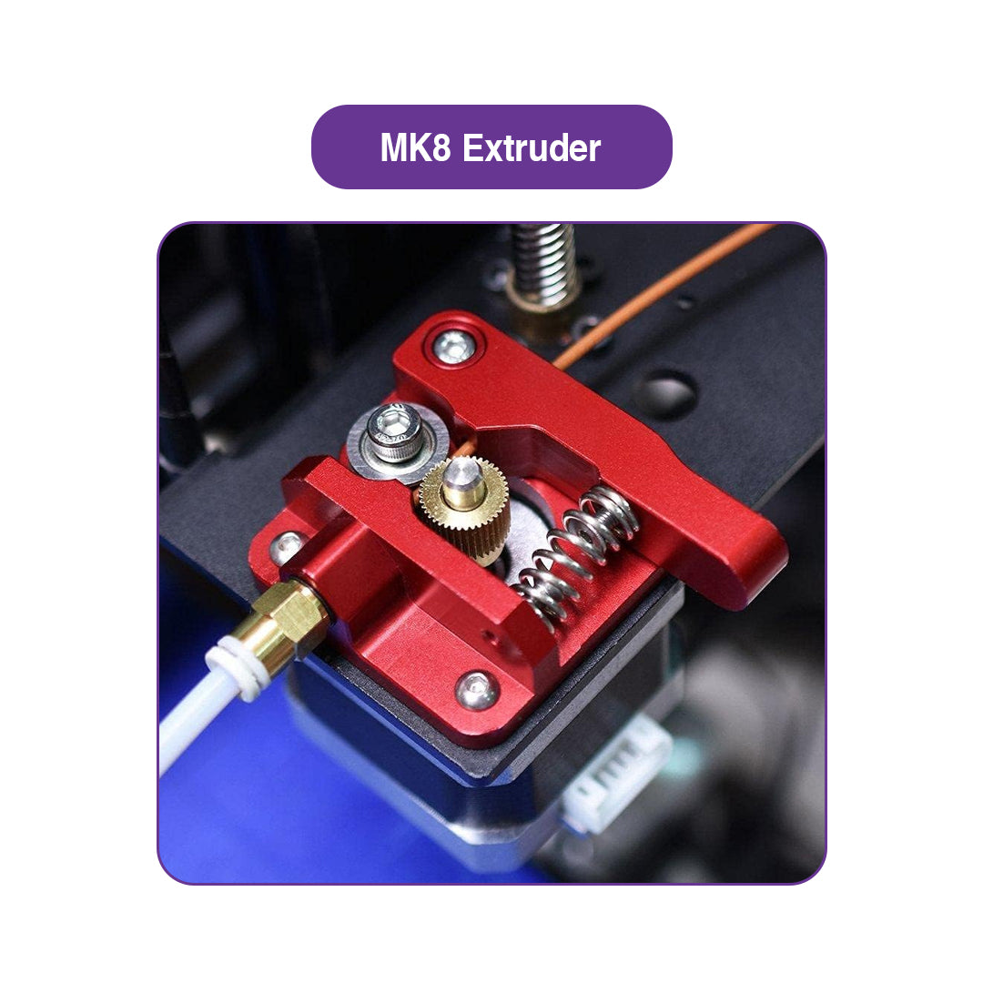MK8 Red Remote Extruder with Accessories Kit (1.75mm / left) - MakerParts 3D