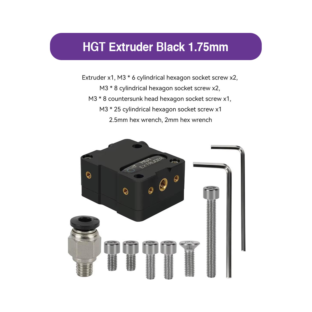 HGT Extruder Black 1.75mm (Self Packing) - MakerParts 3D