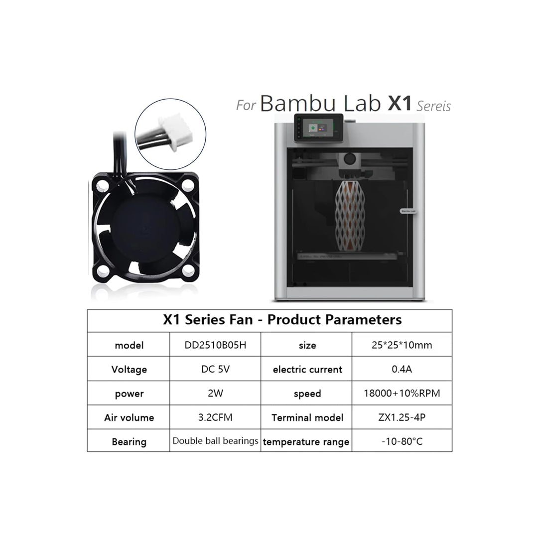high-performance X1C/P1P Hotend Cooling Fan