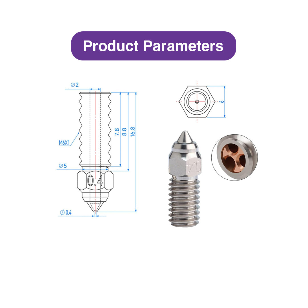 CHT Stainless Steel Nozzles Kit with Tools for ELEGOO Neptune 4 / 4 Pro (21 Pcs) - MakerParts 3D