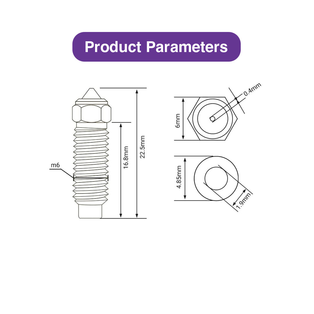Copper Plated Nozzles Kit with Tools for ELEGOO Neptune 4 Plus / 4 Max (34 Pcs) - MakerParts 3D