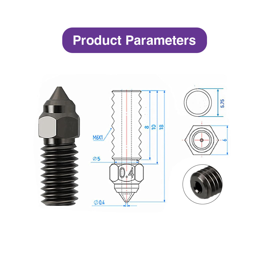 Hardened Steel Nozzles Kit with Tools for ELEGOO Neptune 4 Series (21 Pcs) - MakerParts 3D