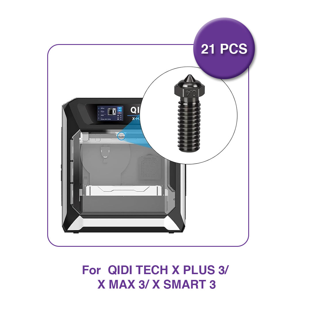 Hardened Steel Nozzles Kit with Tools for QIDI TECH X PLUS 3 / X MAX 3 / X SMART 3 - MakerParts 3D