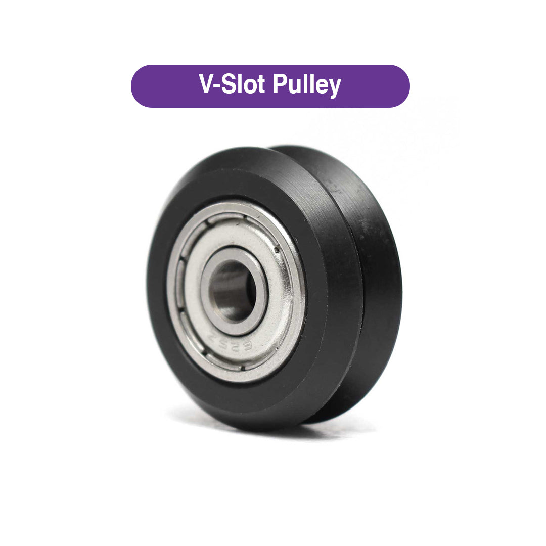 POM Plastic Wheel Pulley with Bearing (3 Variants Available) - MakerParts 3D