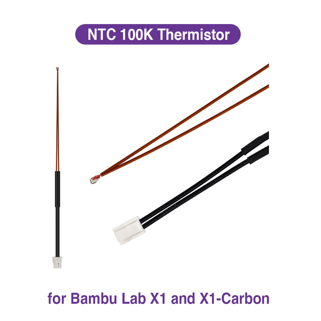 NTC 100K Thermistor (1.2 Gold 66L-104F3950-100FB) for Bambu Lab X1/X1-Carbon - MakerParts 3D