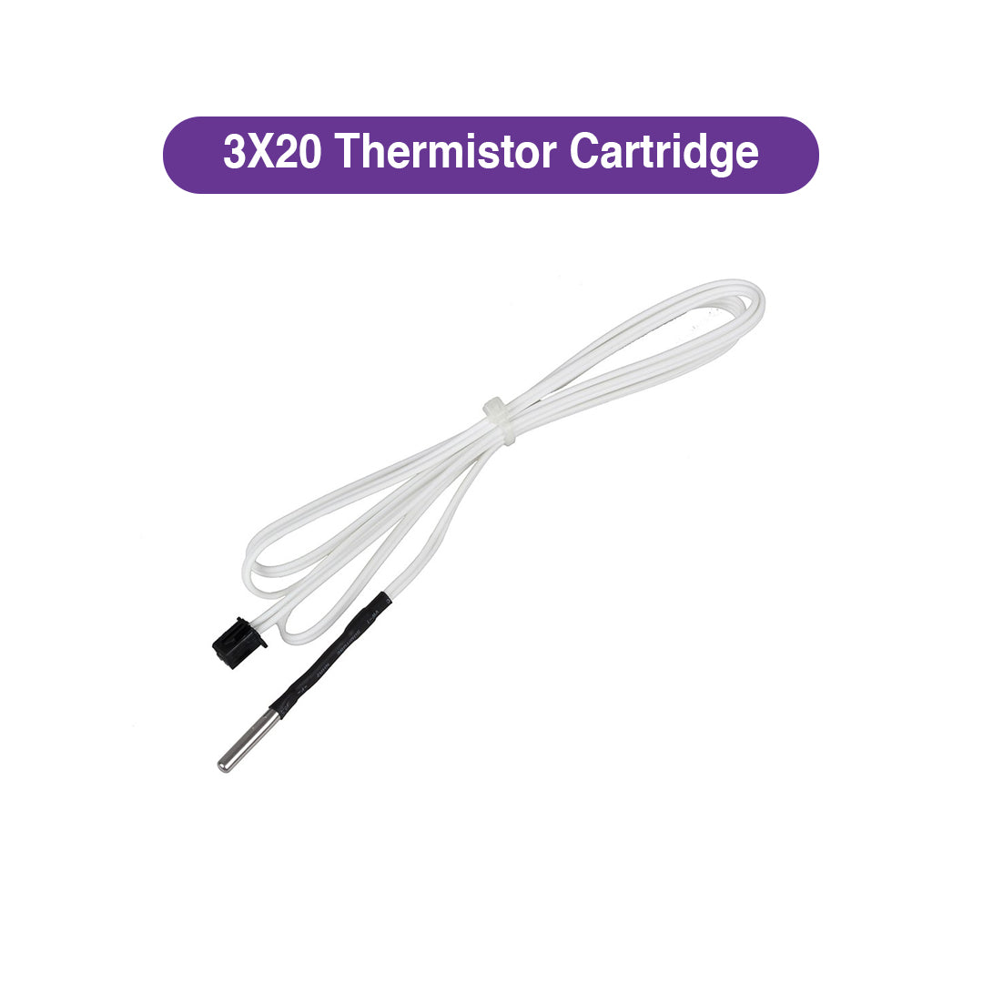 Thermistor Cartridge 3x20mm and XH2.54 Terminal (1m Cable) - MakerParts 3D