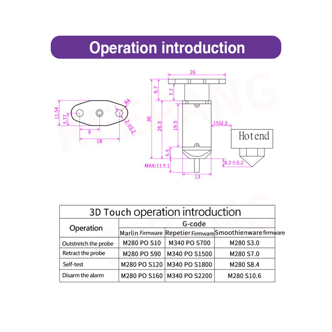 3D Touch Module with Adapter Kit - Auto Bed Leveling Sensor