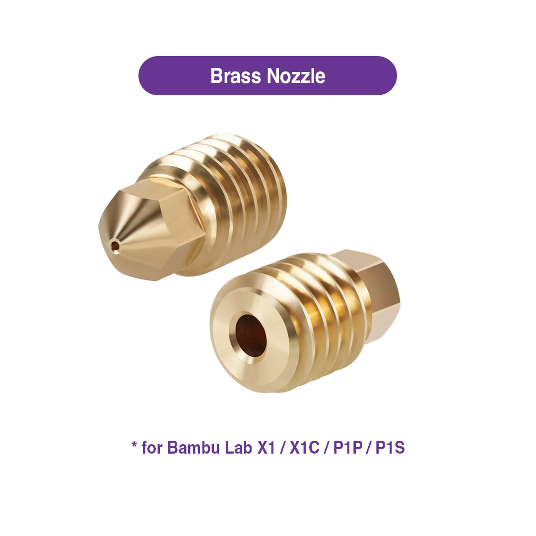 Brass Nozzle for Bambu Lab X1 / X1C / P1P / P1S - (0.2 to 1.0mm) - MakerParts 3D