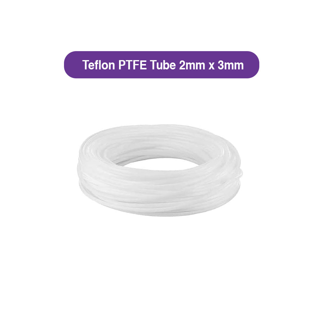Teflon PTFE Tube 2mm x 3mm – One Meter Continuous Length - MakerParts 3D