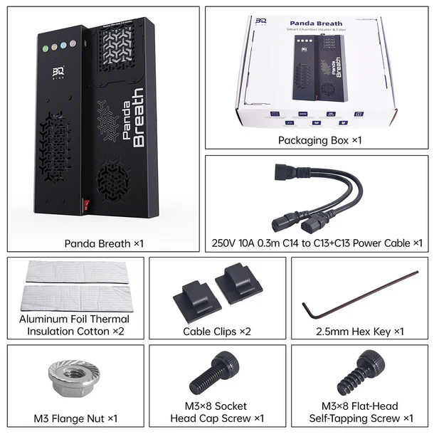 BIQU Panda Breath Smart Chamber Heater and Air Filter Pack for Bambu Lab P1S / X1 / A1