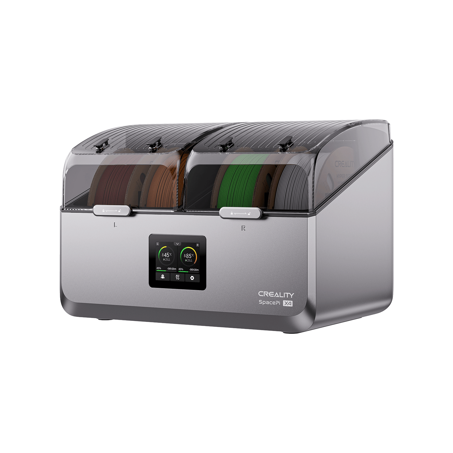 Creality SpacePi X4 filament dryer, 4-spool capacity and dual chamber