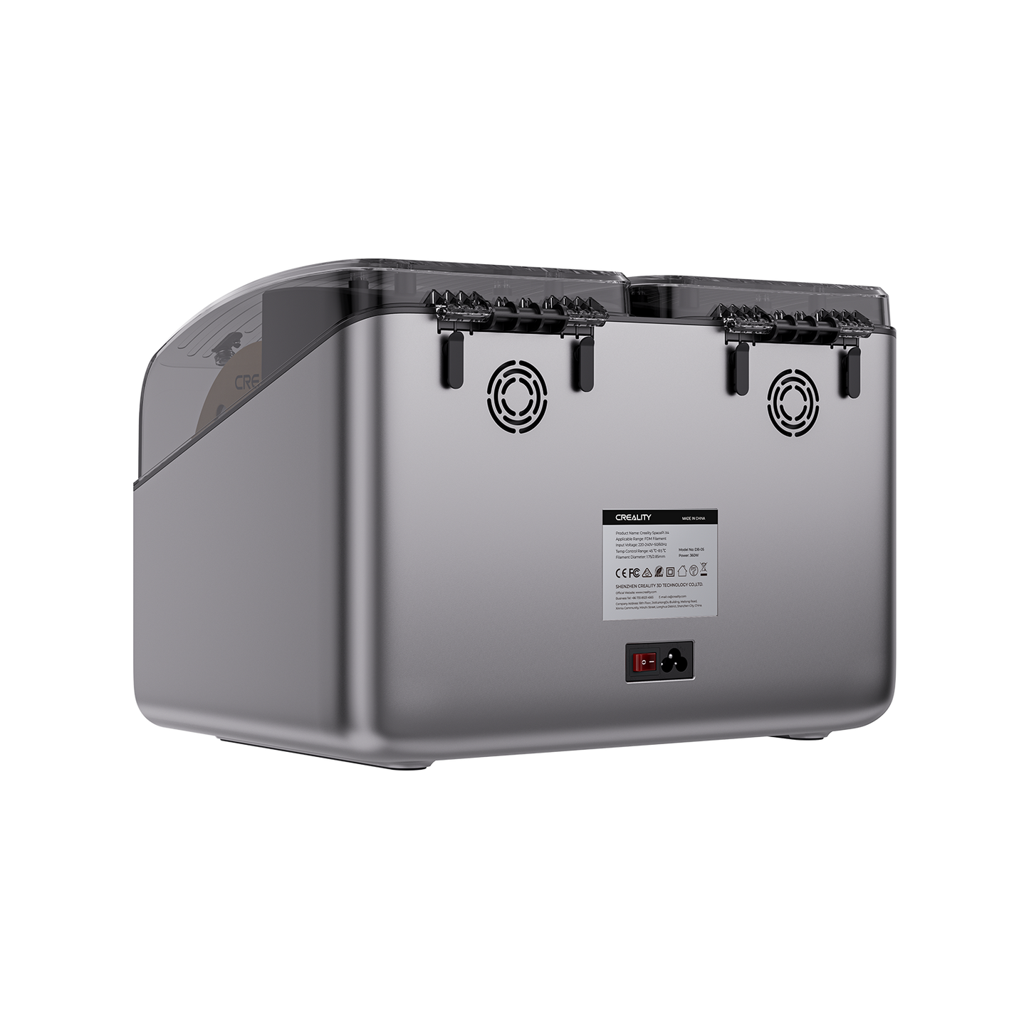 Creality SpacePi X4 Filament Dryer | 4-Spool Capacity & Dual Chamber