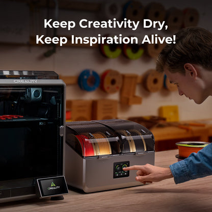 Creality SpacePi X4 filament dryer, 4-spool capacity and dual chamber