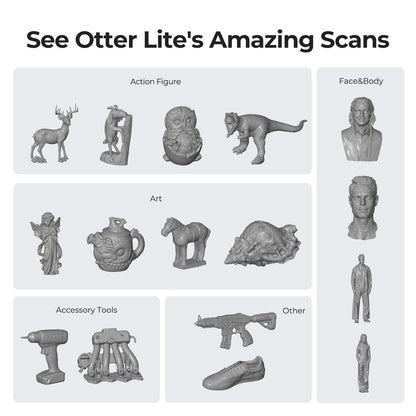 Creality Otter Lite / Otter Basic 3D Scanner – Portable Full-Color Scanner with 0.05 mm Accuracy (20–2000 mm Range)