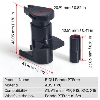 BIQU Panda PTFree Quick Release PTFE Tube Connector for Bambu Lab