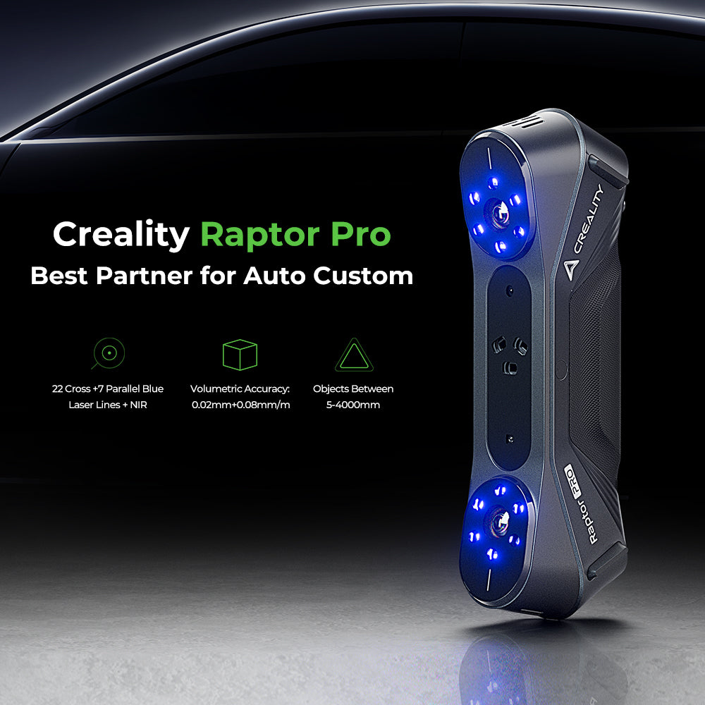 Creality Raptor Pro 3D Scanner – High-Speed Laser + NIR System for Medium & Large Objects