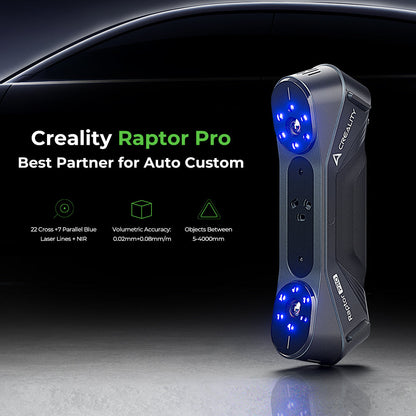 Creality Raptor Pro 3D Scanner – High-Speed Laser + NIR System for Medium & Large Objects