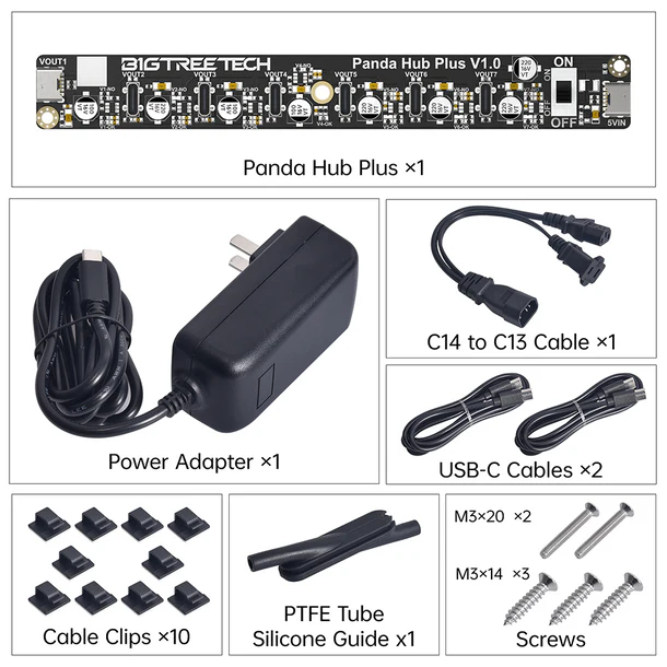 BIGTREETECH Panda Hub Series USB & Type-C Expansion for Bambu Lab P1S / P1P
