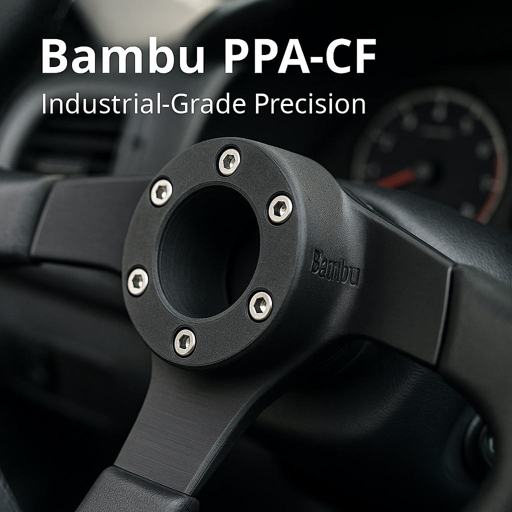 Bambu Lab Filament PPA-CF - Metal-Like Strength (With Reusable Spool) - MakerParts 3D
