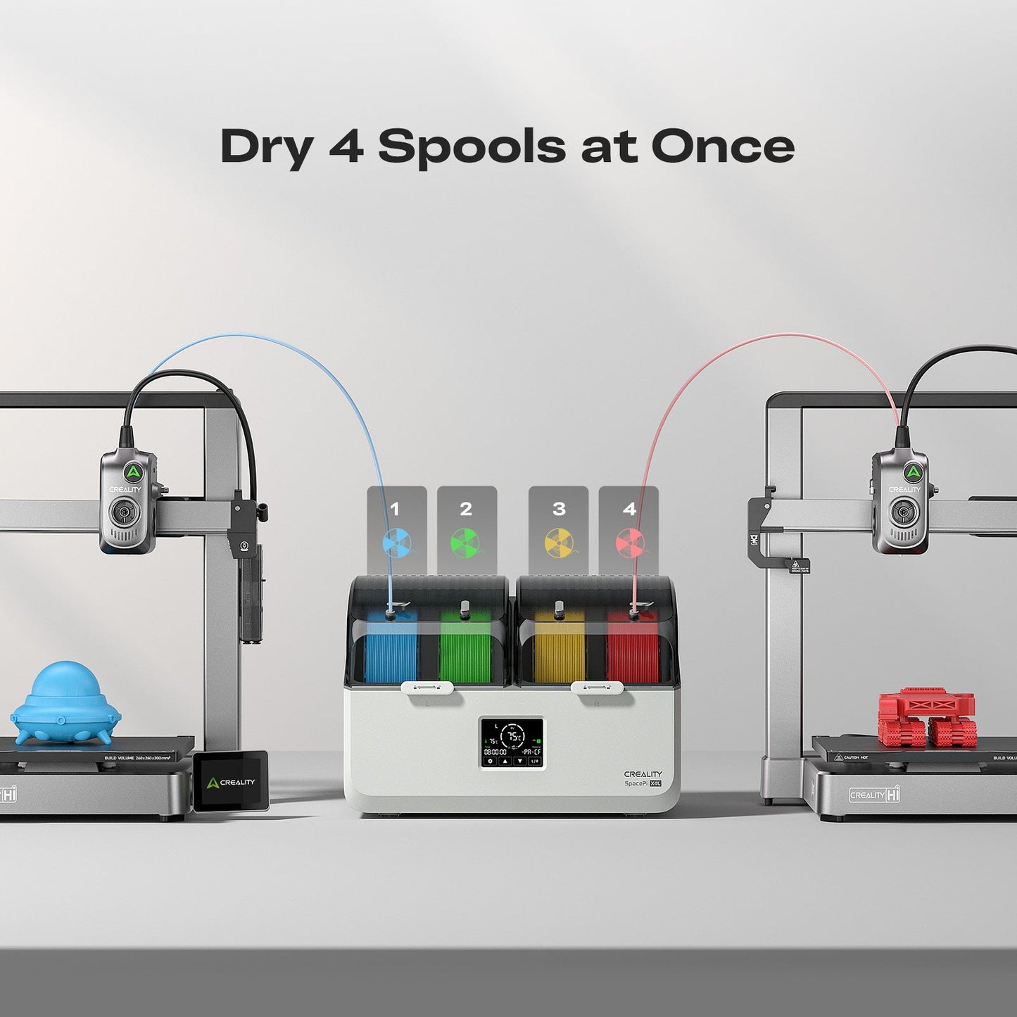 Creality SpacePi X4L Filament Dryer | 4-Spool Multi-Color Drying