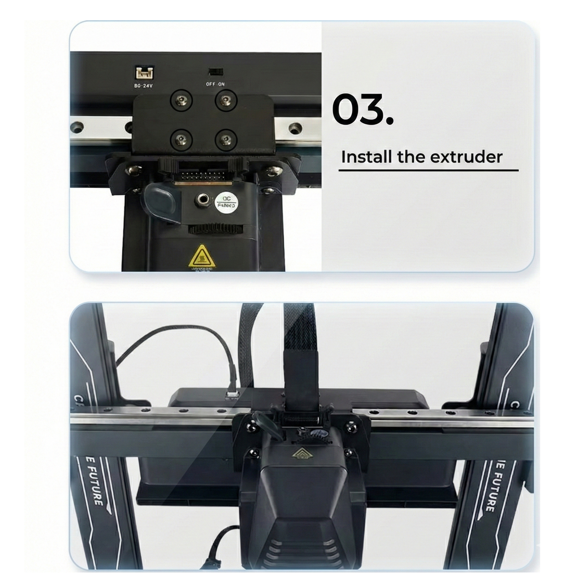 MGN12 Linear Guide Rail X-Axis Conversion Kit for Elegoo Neptune 3