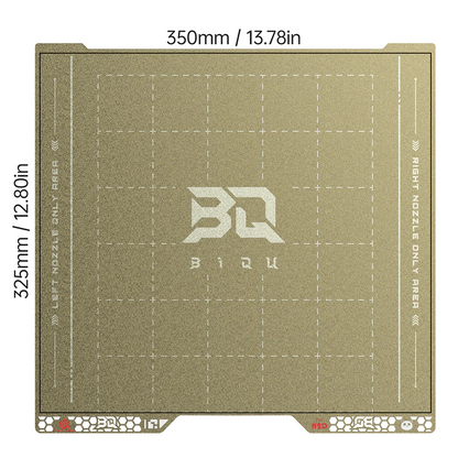 BIQU PyroGrip Double-Sided PEI Grid Build Plate 346x355mm for Bambu Lab H2D / H2S