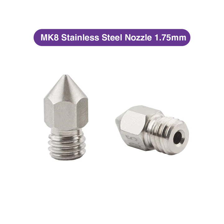 MK8 Stainless Steel Nozzle 1.75mm - MakerParts 3D