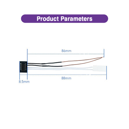 24V 65W Ceramic Heater & Thermistor for Bambu Lab P1P/P1S with Metal Clips - MakerParts 3D