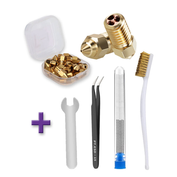 CHT Brass Nozzles Kit with Tools (21 PCs) – Compatible with Ender 3 V3 SE, Ender 7, Ender 5 S1