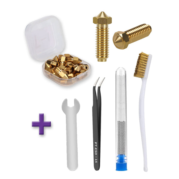 Brass Nozzles Kit with Tools for Anycubic Kobra 2 Series (34 Pcs)