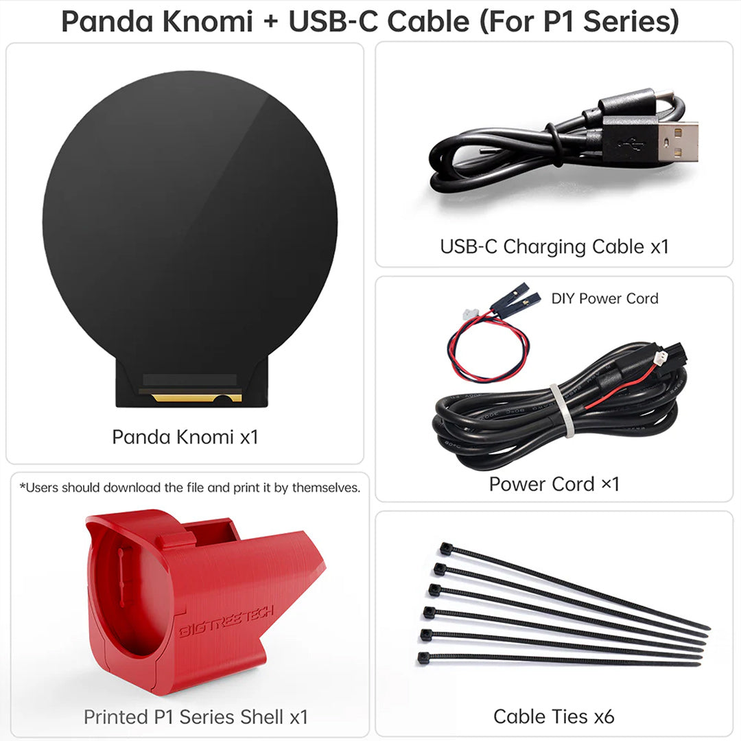 BIGTREETECH Panda Knomi Smart Wireless Display for Bambu Lab A1 / P1 / X1 Series